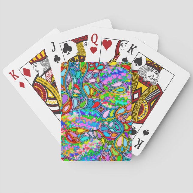 Hand And Digitally Painted Pattern Art 54 Playing Cards (Back)