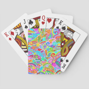 Hand And Digitally Painted Pattern Art 7 Playing Cards
