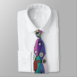 Hand And Digitally Painted Pattern Art 8 Tie
