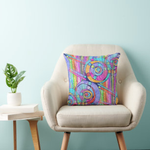 Hand And Digitally Painted seamless Pattern 23 Cushion