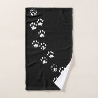 HAND/BATH TOWEL -CAT or DOG PAW PRINTS/TRACKS