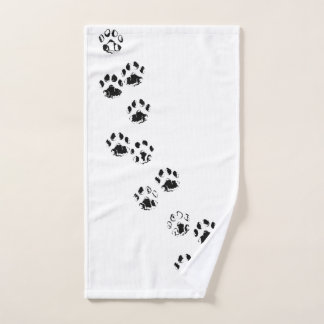 HAND/BATH TOWEL -CAT or DOG PAW PRINTS/TRACKS