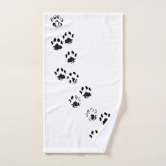 HAND/BATH TOWEL -CAT or DOG PAW PRINTS/TRACKS (Hand Towel)