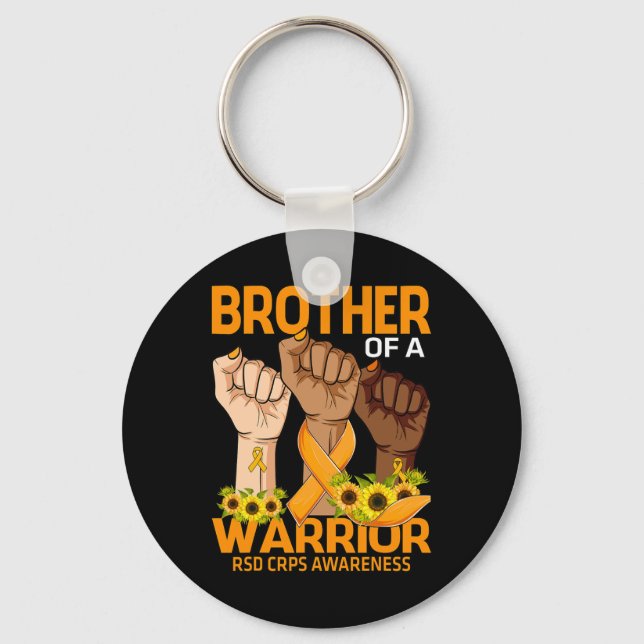 Hand Brother Of A Warrior Rsd Crps Awareness Sunfl Key Ring (Front)