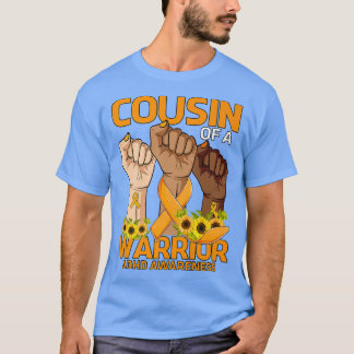 Hand Cousin Of A Warrior ADHD Awareness Sunflower  T-Shirt