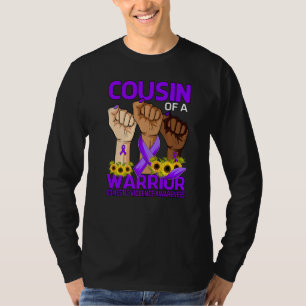 Hand Cousin Of A Warrior Domestic Violence Awarene T-Shirt