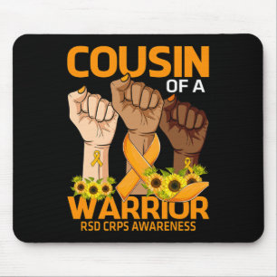 Hand Cousin Of A Warrior Rsd Crps Awareness Sunflo Mouse Pad