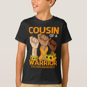 Hand Cousin Of A Warrior Rsd Crps Awareness Sunflo T-Shirt
