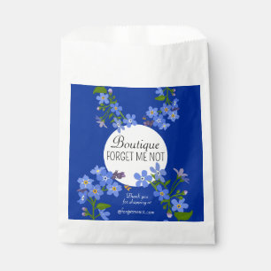 Hand crafted business paper shopping bags blue