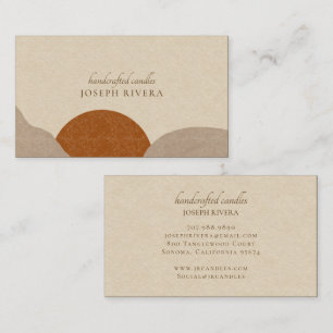 Hand Crafted Candles Earthy Abstract Holistic Business Card