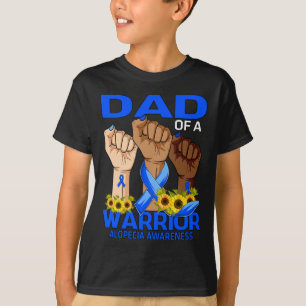 Hand Dad Of A Warrior Alopecia Awareness Sunflower T-Shirt