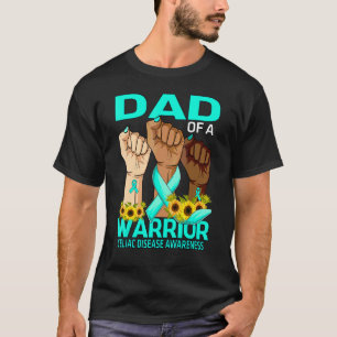 Hand Dad Of A Warrior Celiac Disease Awareness Sun T-Shirt