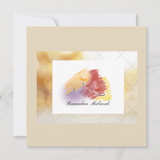 Hand designed Ramadan mubarak card (Front)