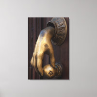 Hand door knocker close-up, Mexico