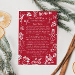 Hand Draw Doodle Christmas letter from Santa  Invitation<br><div class="desc">Personalised Hand Draw Doodle letter from Santa Claus.
Give your child this year special,  cute letter from Santa.</div>