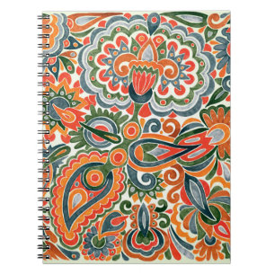 hand draw marker flower ethnic design. Ukrainian t Notebook