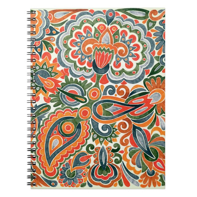 hand draw marker flower ethnic design. Ukrainian t Notebook (Front)