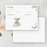 hand-draw martini Bridal recipe