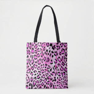 hand draw pink color seamless leopard pattern / il tote bag