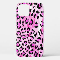 hand draw pink colour seamless leopard pattern / i