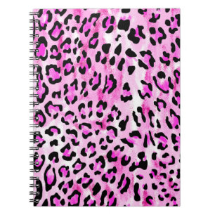 hand draw pink colour seamless leopard pattern / i notebook