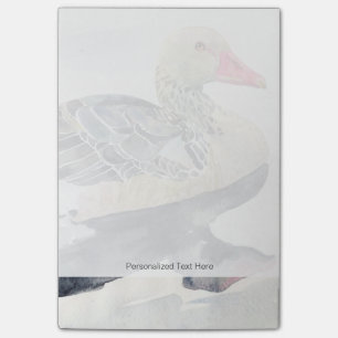 Hand Draw Watercolor Bird, Duck Post-it Notes