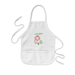 hand drawing baby kids apron