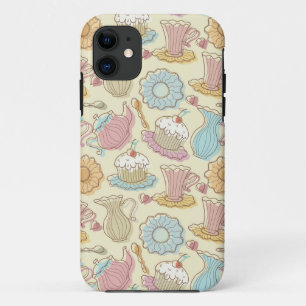 Hand Drawing Dishes Silhouettes Case-Mate iPhone Case