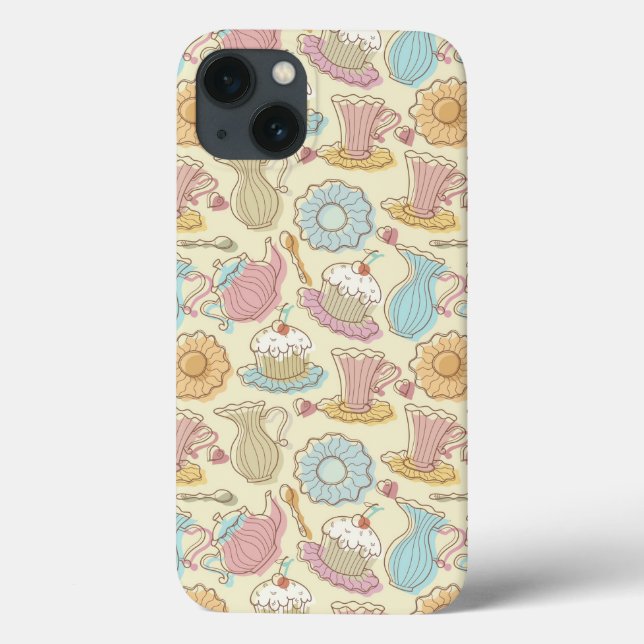 Hand Drawing Dishes Silhouettes Case-Mate iPhone Case (Back)