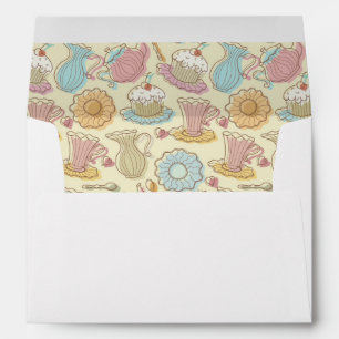 Hand Drawing Dishes Silhouettes Envelopes