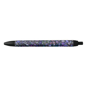 Hand-Drawn Abstract Circles, Blue, Purple, Black Ink Pen