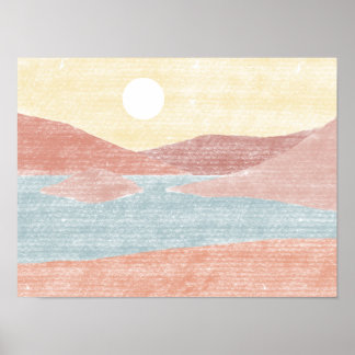Hand Drawn Abstract Landscape Poster