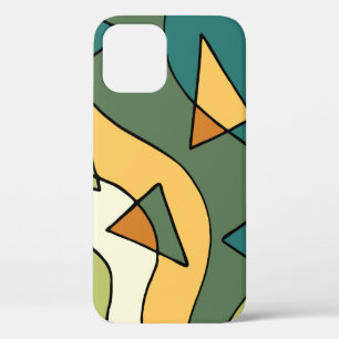 Hand drawn abstract vintage design    iPhone 12 case