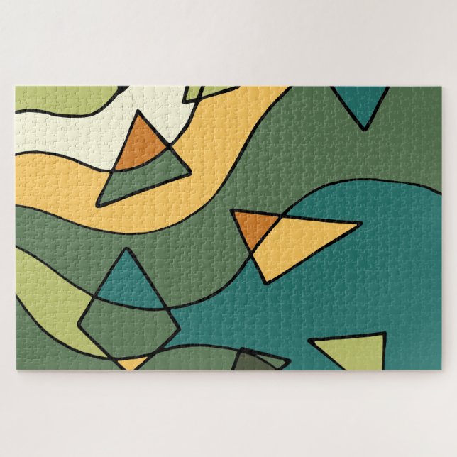 Hand drawn abstract vintage design    jigsaw puzzle (Horizontal)