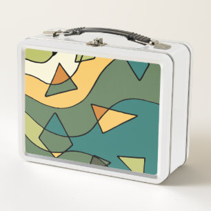 Hand drawn abstract vintage design   metal lunch box
