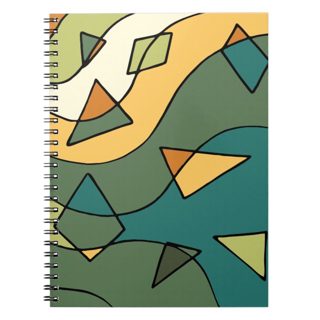 Hand drawn abstract vintage design    notebook (Front)