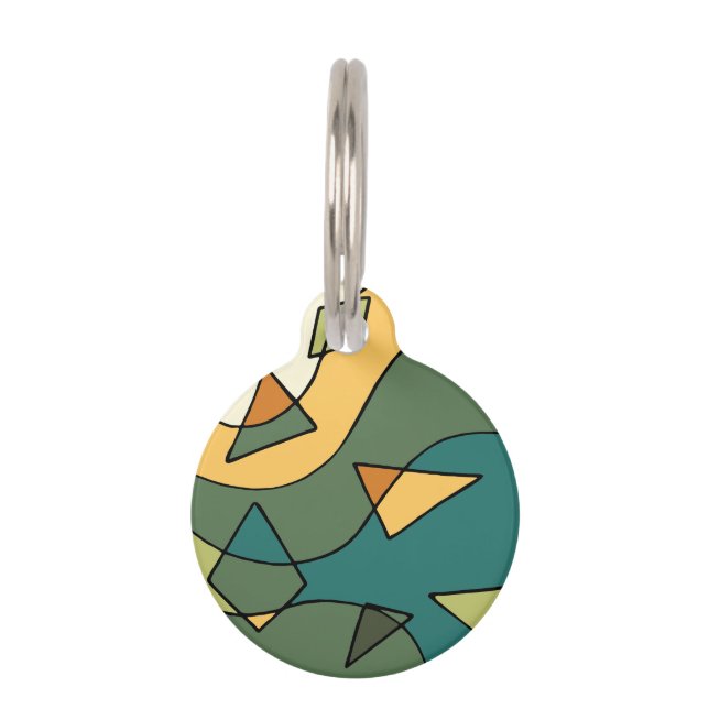 Hand drawn abstract vintage design    pet tag (Front)