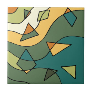 Hand drawn abstract vintage design    tile