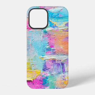 Hand drawn acrylic painting. Abstract art backgrou iPhone 12 Case