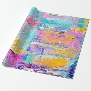Hand drawn acrylic painting. Abstract art backgrou Wrapping Paper