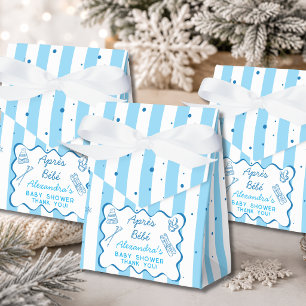 Hand Drawn Apres Bebe Apres Ski Boy Baby Shower Favour Box