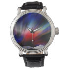 Hand drawn artic aurora borealis