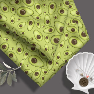 Hand Drawn Avocado Pattern  ID376 Fabric