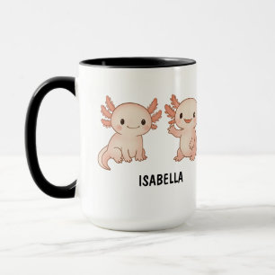 Hand Drawn Axolotl Custom Cute Mug