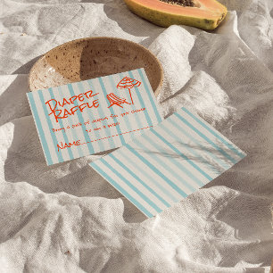 Hand Drawn Baby On Board Neutral Diaper Raffle Enclosure Card