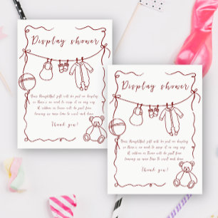 Hand drawn baby shower - display shower card