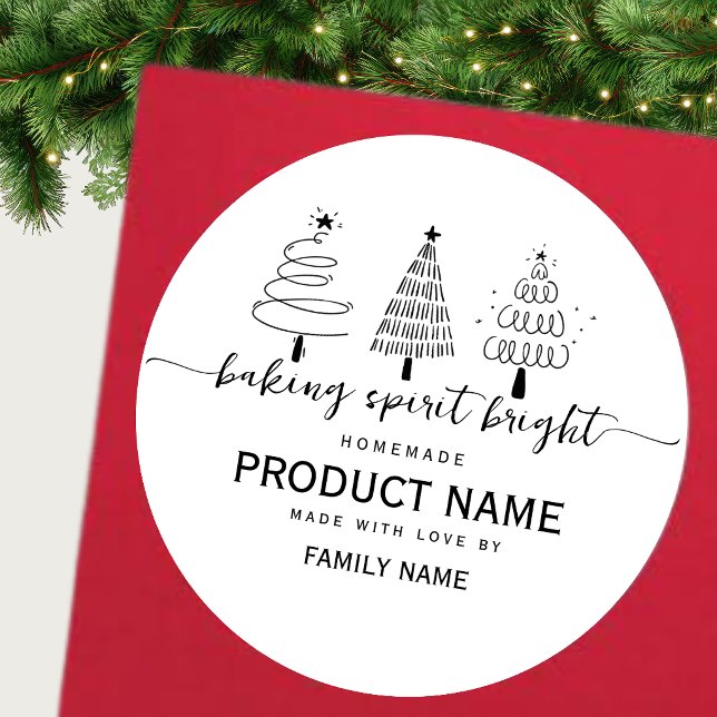 Hand drawn baking spirit bright classic round sticker (Creator Uploaded)