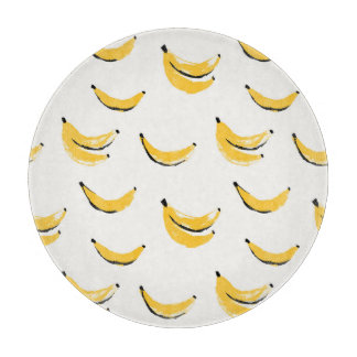 Hand-drawn bananas, stylish seamless pattern. cutting board