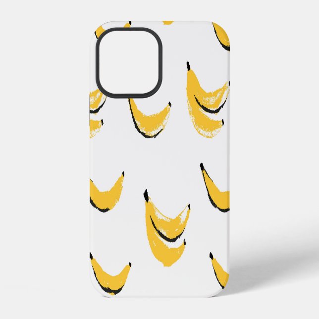 Hand-drawn bananas, stylish seamless pattern. iPhone case (Back)