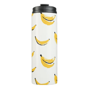 Hand-drawn bananas, stylish seamless pattern. thermal tumbler